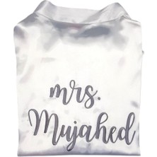 Atölye Müge Kişiye Özel Nakışlı Gelin Sabahlığı Mrs.