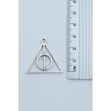 Harry Potter Ölüm Yadigarları Üçgen Gümüş Kaplama Düz Zincir Kolye