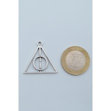 Harry Potter Ölüm Yadigarları Üçgen Gümüş Kaplama Düz Zincir Kolye