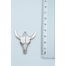 2'li Buffalo Boğa Çubuk Bar Gümüş Kaplama Kolye Seti