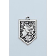 Anime Attack On Titan Sina Gümüş Kaplama Kolye Ucu