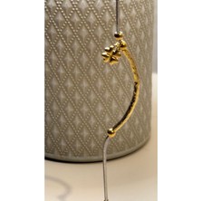 Exsisto Luxury Çelik Gold&silver Çift Renkli Minimal Ince Bileklik Yonca Detaylı