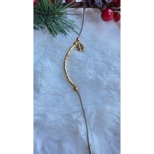 Exsisto Luxury Çelik Gold&silver Çift Renkli Minimal Ince Bileklik Yonca Detaylı