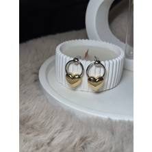 SP Accessories Gold Kalplı Sallantılı Küpe