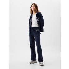 Gap Kadın Lacivert Gap Logo Bootcut Fleece Eşofman Altı