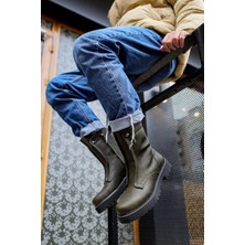 Shoecide SHO027 Fermuarlı Yüksek Taban Cst Quebec Erkek Bot Hakı