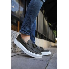 Shoecide SHO127 Bağcıksız Püsküllü Cbt Loafer-X Erkek Ayakkabı Hakı