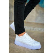 Shoecide SHO203 Bağcıklı Özel Tasarım Obt Maglieria Erkek Ayakkabı Beyaz