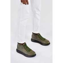 Shoecide SHO258 Bağcıklı Yüksek Taban Cst Roma Erkek Spor Bot Hakı