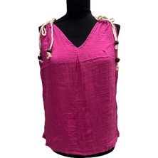 Müslin Ayarlanabilir Ip Askılı Bluz