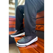 Shoecide SHO075 Bağcıklı Yüksek Taban Cbt Signature Erkek Ayakkabı Sıyah