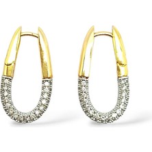 Glowy Aksesuar Gömme Taşlı Mix Çelik Küpe