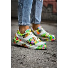 Shoecide SHO254 Bağcıklı Yüksek Taban Özel Tasarım Cbt Pittura Erkek Ayakkabı 550 Colorfull