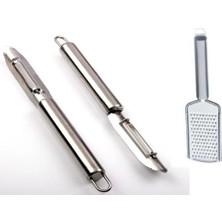 Ozcmax Soyacak ve Rende 2'li Set Paslanmaz Çelik Inox