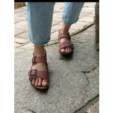 Pantofole Çift Tokalı Mikanos Sandalet