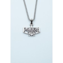 Bu Farklı Pantera Örme Zincir Kolye - Gümüş Kaplama - Erkek Kadın Kolye - NO:1538