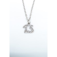 Bu Farklı 13 Yazılı Zincir Kolye - Gümüş Kaplama - Erkek Kadın Kolye - Kod:567