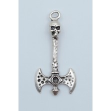 Bu Farklı Balta Kolye Ucu - Antik Gümüş Kaplama - Kod:218