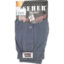 Seher Yıldızı Seher Erkek Boxer 4'lü Paket Lacivert-Füme-Gri-Siyah Asorti
