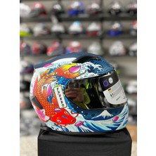 Sw 820 Dakar 5 Full Face Balık Desenli Motosiklet Kask