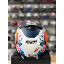 Sw 820 Dakar 5 Full Face Balık Desenli Motosiklet Kask