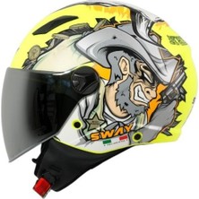 Sway Açık Kask Sw 765 Wanted Yellow