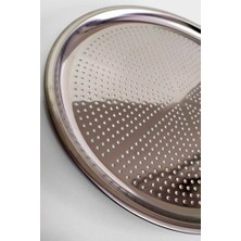 Ozcmax Delikli Çelik Pizza ve Lahmacun Tepsisi - Orta Boy - 32 cm