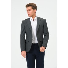 Bonesti Erkek Slim Fit Likralı Blazer Ceket Antrasit