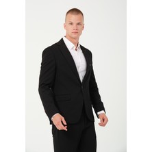 Bonesti Erkek Slim Fit Blazer Ceket Siyah