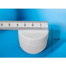 Demet Home Demethome 25 Adet 10 ml Beyaz-Siyah Mini Boş Pomat-Krem-Kozmetik Kutusu 10 cc Plastik Krem Kavanozu