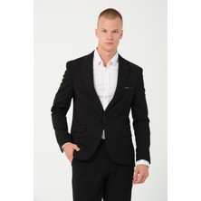 Bonesti Erkek Slim Fit Blazer Ceket Siyah