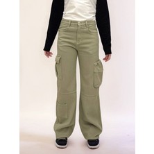 Asortix Kız Çocuk Pamuk Gabardin Geniş Paça Kargo Cepli Pantolon - Rahat ve ŞIK-PNT-0047