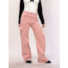 Asortix Kız Çocuk Pamuk Gabardin Geniş Paça Kargo Cepli Pantolon - Rahat ve ŞIK-PNT-0047