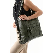 Vegan Deri Kadın Omuz Çantası Sırt Çantası Fonksiyonel Kullanım 30 cm Genişlik 25 cm Yükseklik