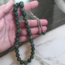 Mga Doğaltaş Yeşim Taşı Tesbih 33' Lük Tesbih Doğal Taş 10 mm Yeşim Taşı Erkek Tesbih Yeşim