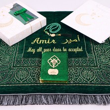 Mutlu İşler Kişiselleştirilmiş Isme Özel Seccade, Kuran, Tesbih, Hediye Seti, Ramazan Hediyelik