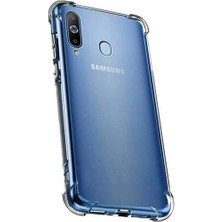 Bilişim Akademi  Samsung Galaxy A20S Kılıf Köşe Korumalı Kılıf Şeffaf Köşeli Kılıf Slikon - Şeffaf