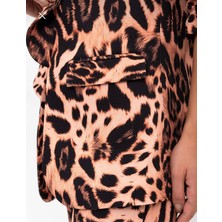 Sista Boutiquee Leopar Desenli Blazer Ceket