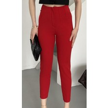 Paw Garage Kadın Lia Yüksek Bel Pensli Krep Pantolon