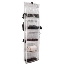 Ozcmax 10 Bölmeli Dolap Içi Çanta Organizeri - Pembe Çizgili