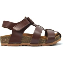 Onlo Ayakkabı 255 Deri Ortopedik Önü Kapalı Erkek Çocuk Sandalet