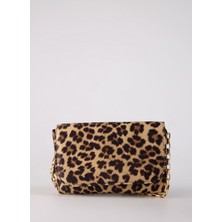 Fabrika Kahve Kadın 22X13X7 cm Çapraz Çanta Naya-Leopar