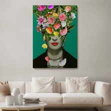 Marsilyan- Çiçek Başlı Ünlü Ressam Portresi Kanvas TABLO-5131