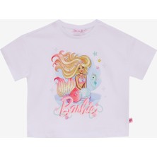 Pembe - Beyaz Kız Çocuk Desenli Pijama Takımı BRB5SG-PJM6078