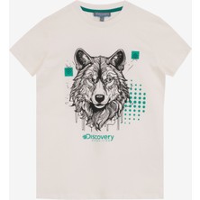 Discovery Expedition Baskılı Kırık Beyaz Erkek Çocuk T-Shirt D5SB-TST3285