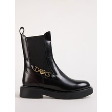 Love Moschino Deri Siyah Kadın Bot JA24204G0L