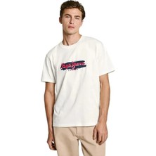 Pepe Jeans Bisiklet Yaka Kırık Beyaz Erkek T-Shirt PM509713-803 Arsham