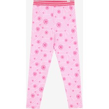 Pembe Kız Çocuk Baskılı Tayt J5SG-TYT7584