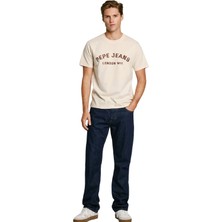 Pepe Jeans Bisiklet Yaka Ekru Erkek T-Shirt PM509628-804 Aldrıdge
