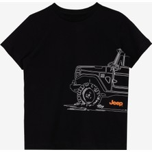 Siyah Erkek Çocuk Baskılı T-Shirt J5SB-TST7745
